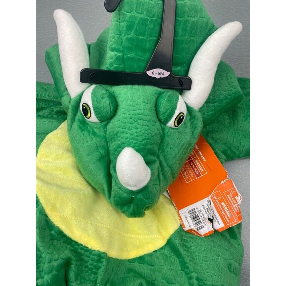 HYDE AND EEK! INFANT TRICERATOPS COSTUME PULLOVER SIZEV 0-6 M - Picture 3 of 12
